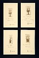 Set of Advertising Cards, Issued by Charles Rohlfs (American, Brooklyn, New York 1853–1936 Buffalo, New York), Half-tone commercial process, printed in brown ink on glossy wove paper